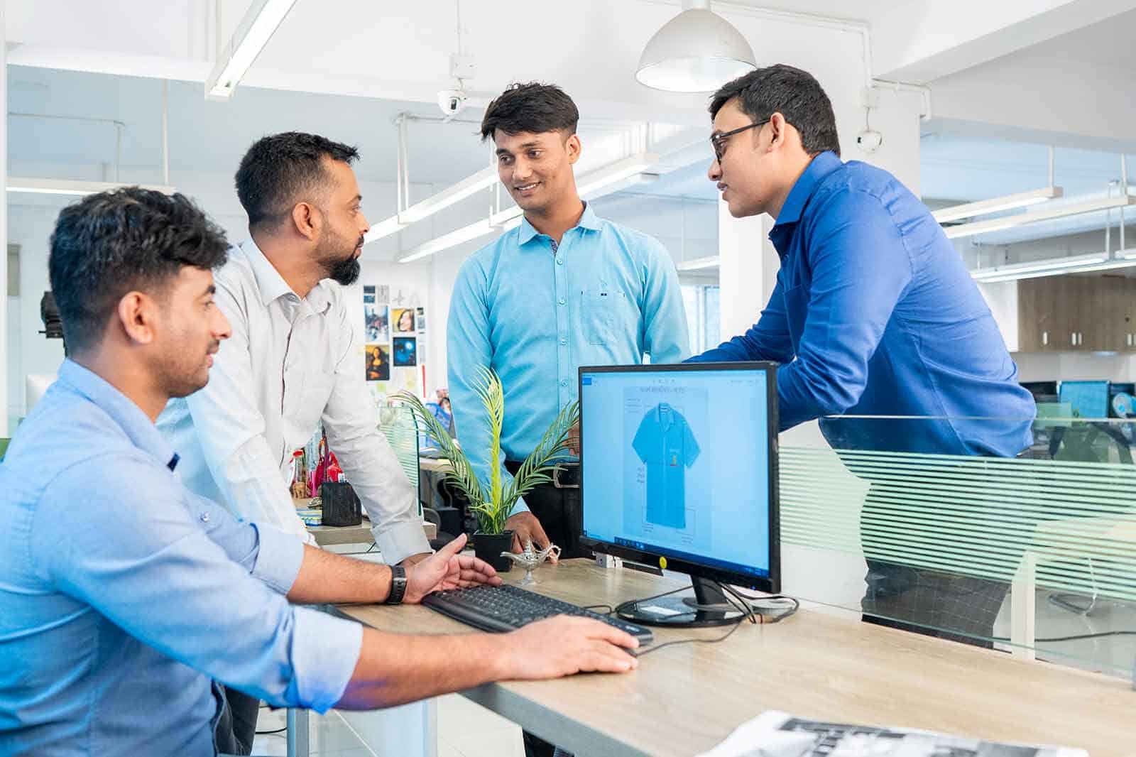 People working affordable image editing company